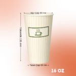 16 OZ Double / Single Wall Hot Cup