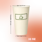 22 OZ Double / Single Wall Hot Cup